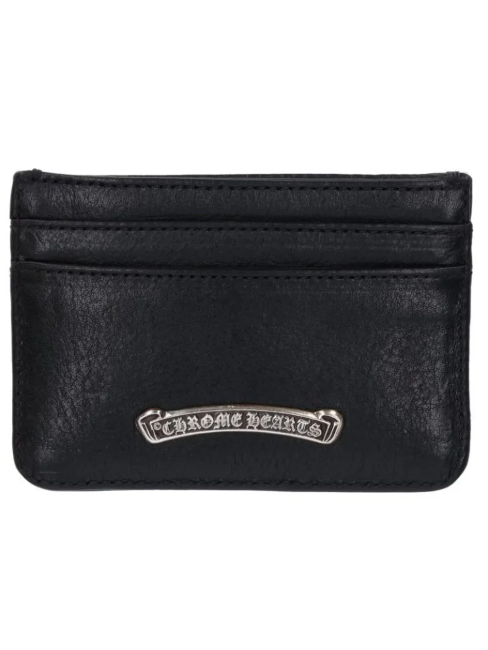 Chrome Hearts Dbl Side Dggr Double Leather Card Case